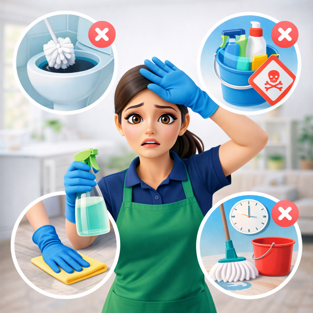 Les erreurs courantes lors du nettoyage d’une maison